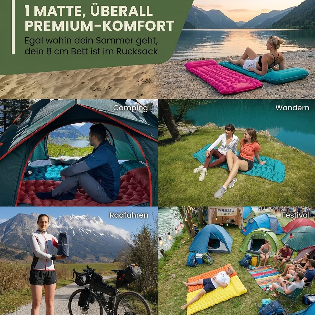 Velvona´s Ultraleichte & kompakte Isomatte - perfekt für unterwegs
