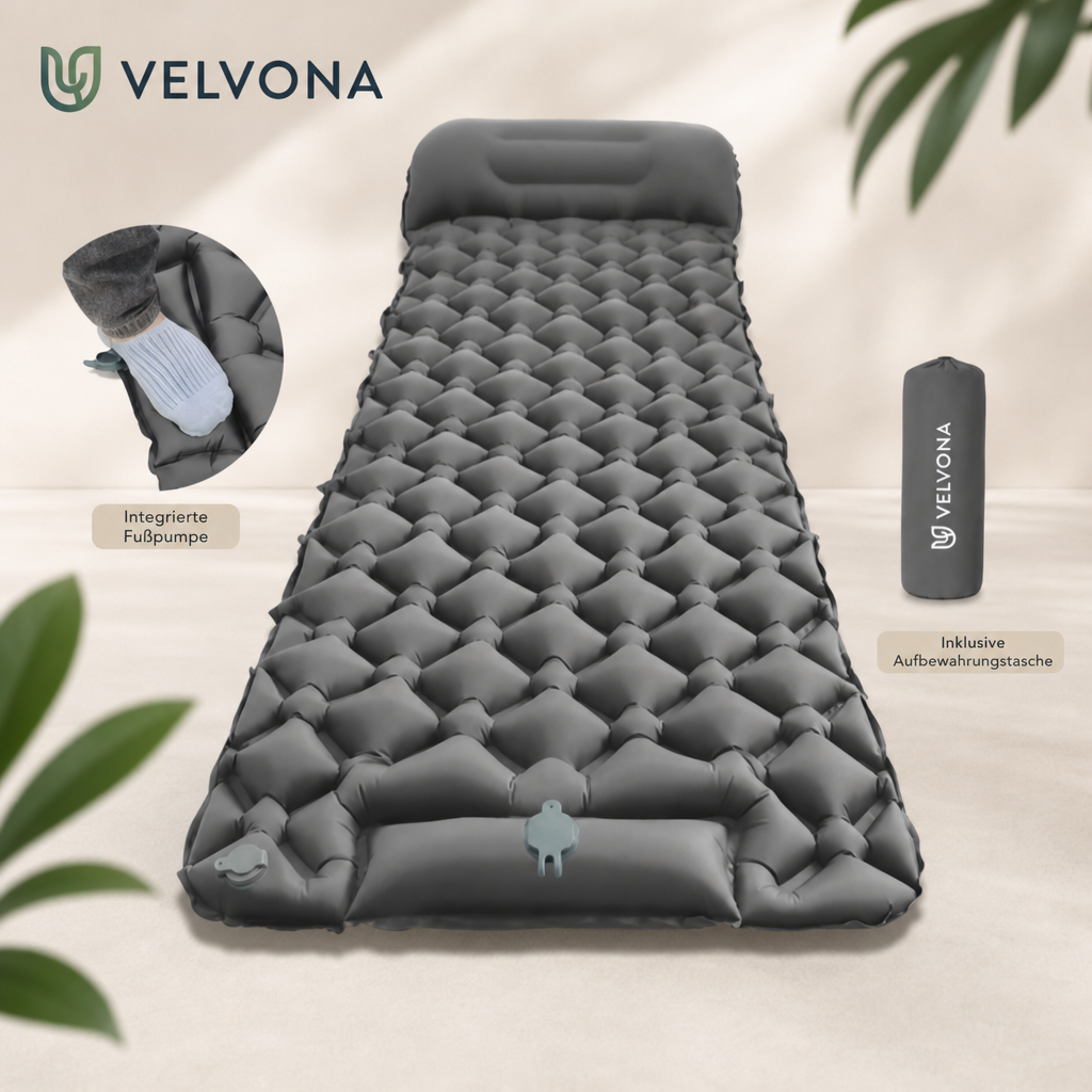 Velvona´s Ultraleichte & kompakte Isomatte - perfekt für unterwegs