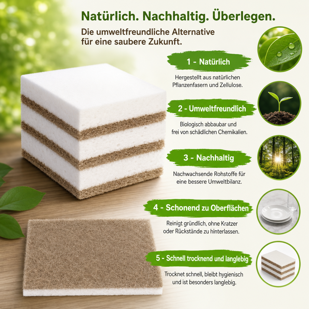 Natürliche Spülschwämme 12er-Pack