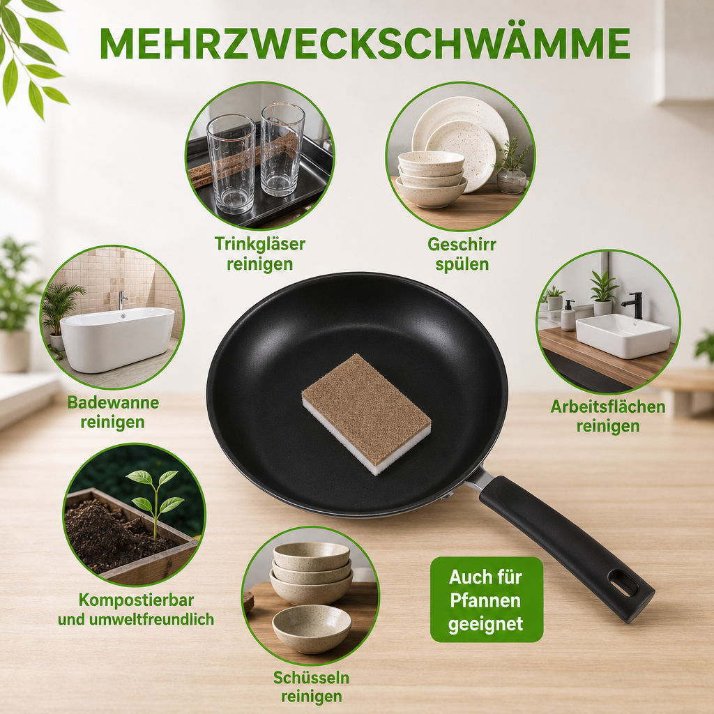 Natürliche Spülschwämme 12er-Pack