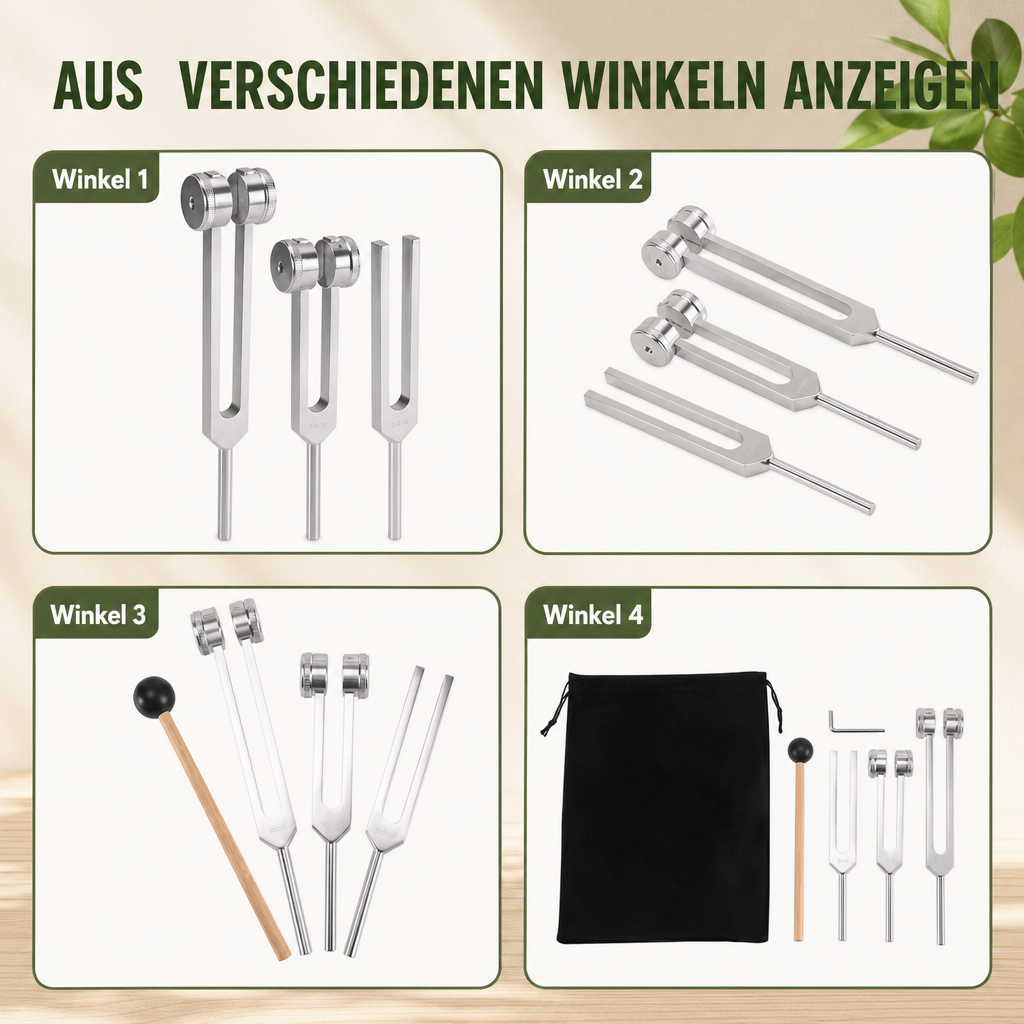 Velvona´s Stimmgabel-Set (128Hz, 256Hz, 512Hz)